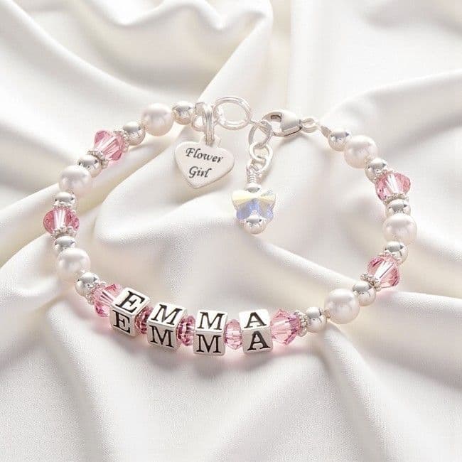 Personalised Bridesmaids and Flower Girl Bracelets | Jewels 4 Girls