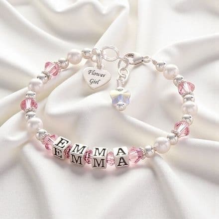 Personalised Bridesmaids and Flower Girl Bracelets