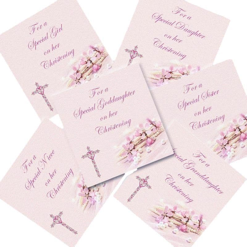 Great Granddaughter Christening Card, Personalised Christening Card For Goddaughter, Christening