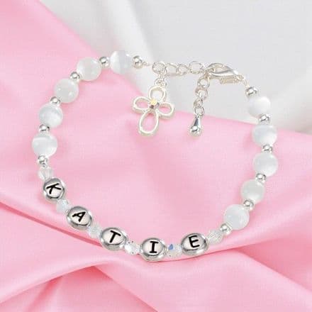 Personalised Christening Bracelet with Any Name for Girls