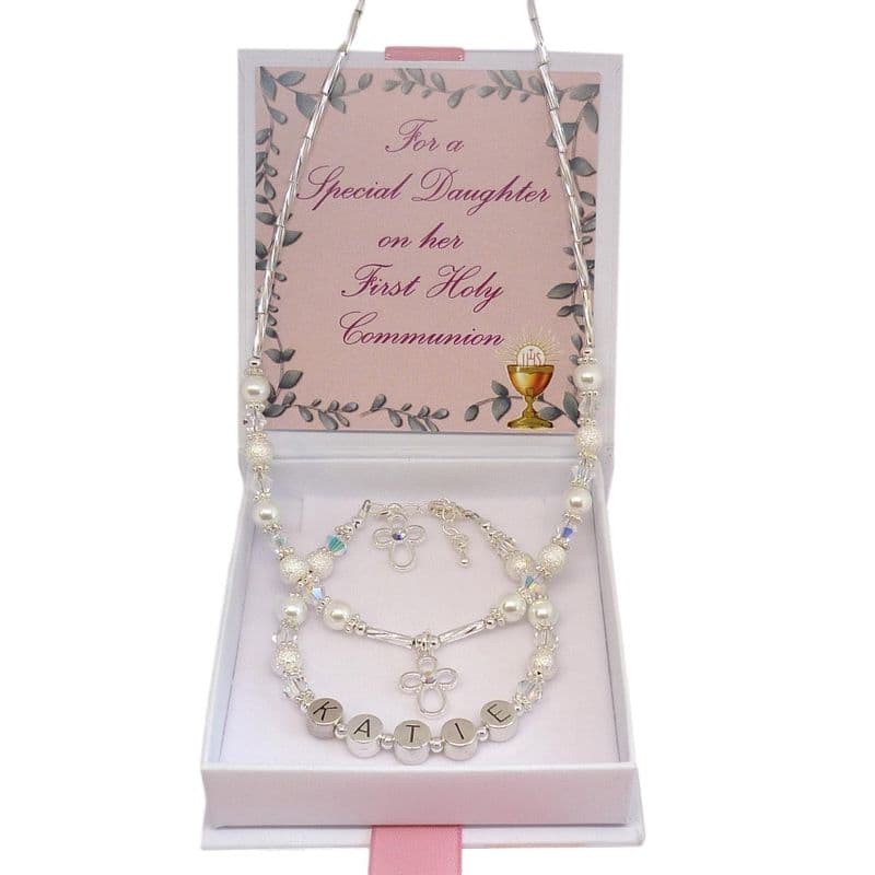 Personalised, First Holy Communion Day, Jewellery Set for Girls| Jewels 4 Girl