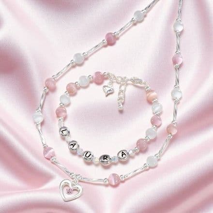 Personalised Girls Jewellery Set. Many Colours.