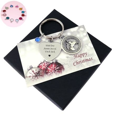 Personalised Horse Keyring in a Christmas Gift Box