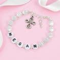Personalised Name Bracelet Cross of Hearts | Jewels 4 Girls