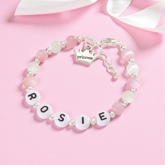 Personalised Name Bracelet with Princess Crown | Jewels 4 Girls