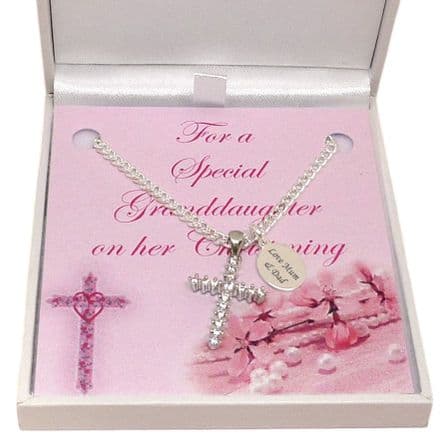Personalised Necklace for a Girl in Christening Gift Box, Engraved