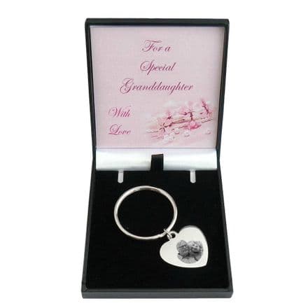 Personalised Photo Keyring with any Engraving, Words on the Back