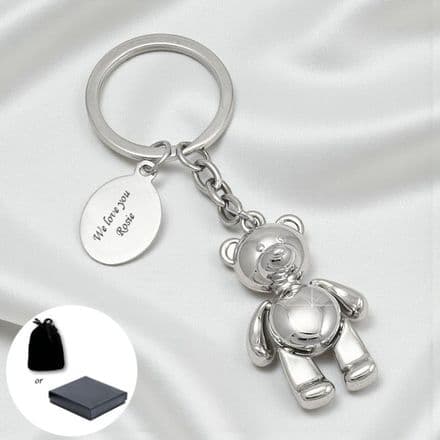 Personalised Teddy Bear Keyring