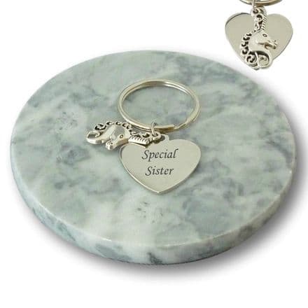 Personalised Unicorn Keyring in Gift Box
