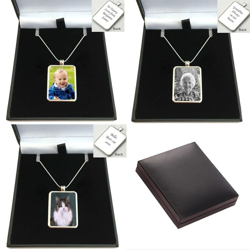Photo Necklace with Engraving, Sterling Silver Chain | Jewels 4 Girls
