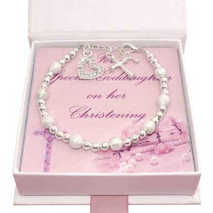 Pretty Girls Bracelet for a Christening, Gift Boxed