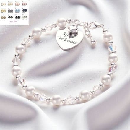 Rochelle Personalised Bracelet with Engraved Pendant