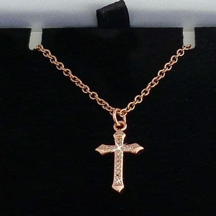Rose Gold Cross presented in a Gift Box