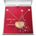 Rose Gold Heart Necklace with Engraving for Christmas | Jewels 4 Girls
