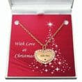 Rose Gold Heart Necklace with Engraving for Christmas | Jewels 4 Girls