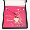 Rose Gold Necklace with Birthstone and Engraving for Christmas | Jewels 4 Girls