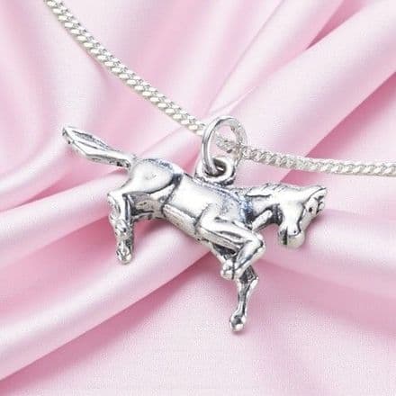 Running Horse Silver Necklace