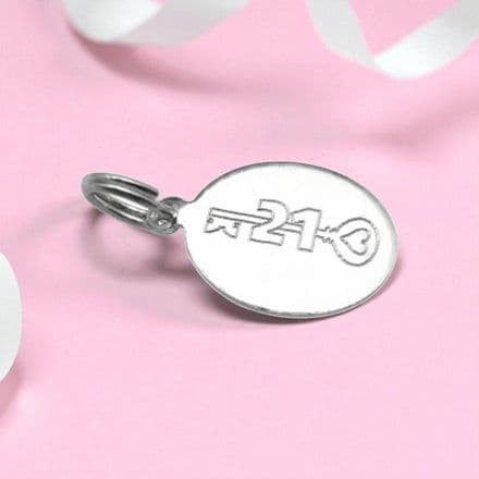 Silver 21 Tag