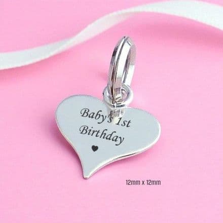 Silver Baby's 1st Birthday Tag