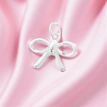 Silver Bow Charm