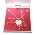 Silver Heart Necklace with Engraving for Christmas | Jewels 4 Girls