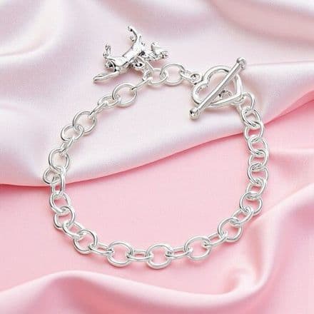 Silver Horse Charm Bracelet