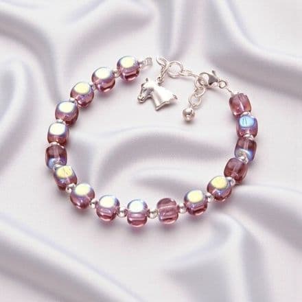 Silver Horse Head Charm Bracelet