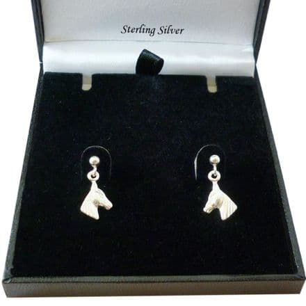 Silver Horse Head Dangly Earrings for Girls and Women