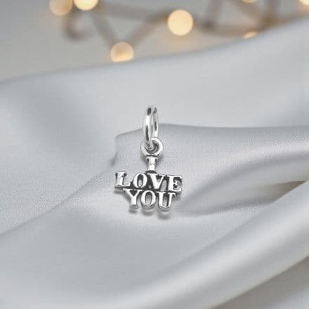 Silver "I love You" Charm