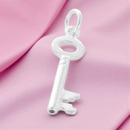 Silver Key Charm