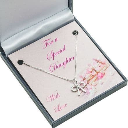 Silver Necklace for Daughter, Choice of Pendant