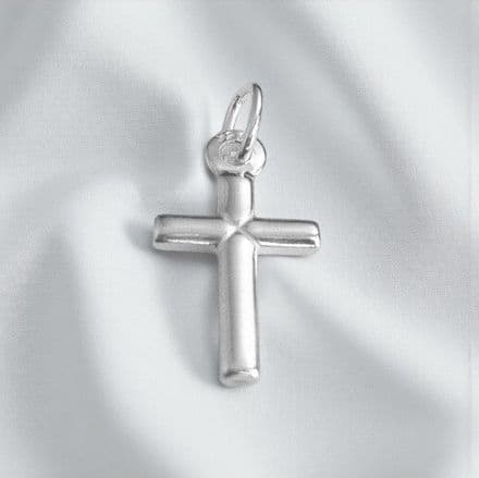 Silver Plain Cross Charm