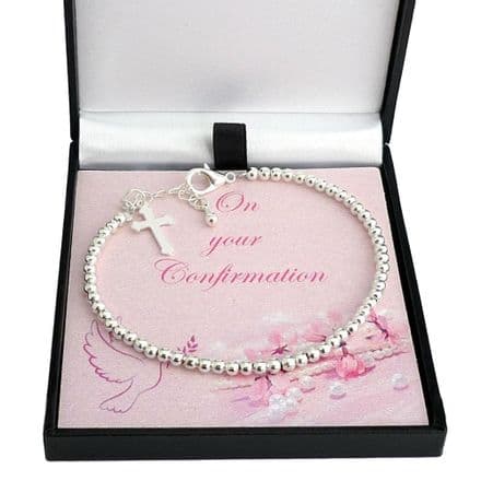 Silver Plated Cross Bracelet for Confirmation