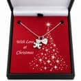 Silver Teddy Necklace with Engraved Tag for Christmas | Jewels 4 Girls