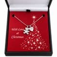 Silver Teddy Necklace with Engraved Tag for Christmas | Jewels 4 Girls