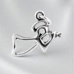 Silver Trumpeting Angel Charm