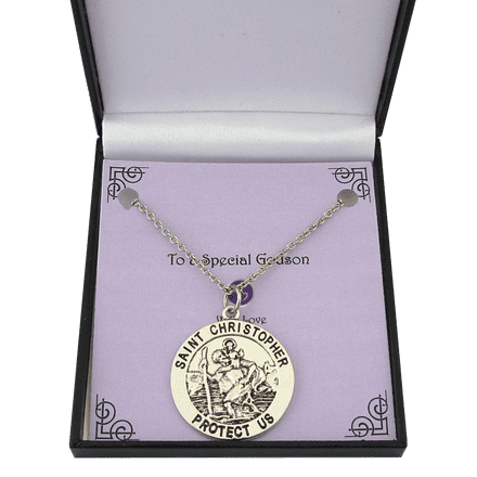 St Christopher Necklace for Boys or Men