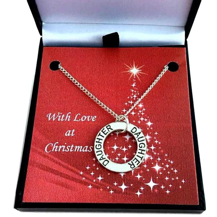Stamped Christmas Necklace for Daughter | Jewels 4 Girls