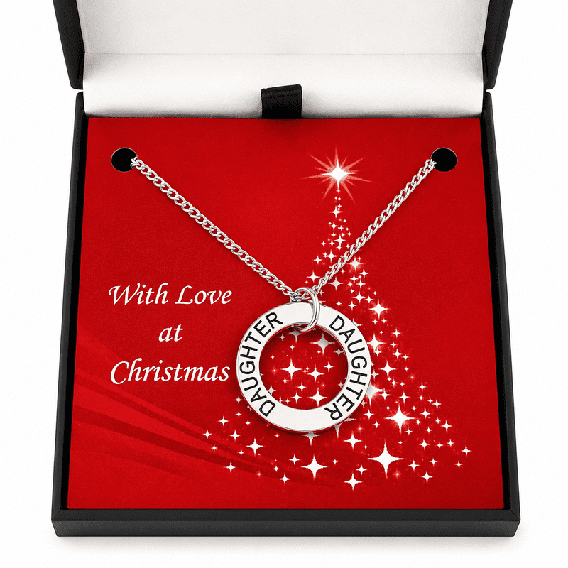 Stamped Christmas Necklace for Daughter | Jewels 4 Girls