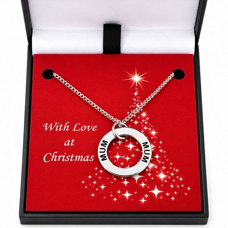 Stamped Christmas Necklace for Mum | Jewels 4 Girls