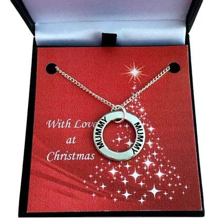 Stamped Christmas Necklace for Mummy