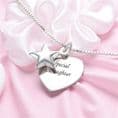 Star and Heart Personalised Necklace in Sterling Silver | Jewels 4 Girls