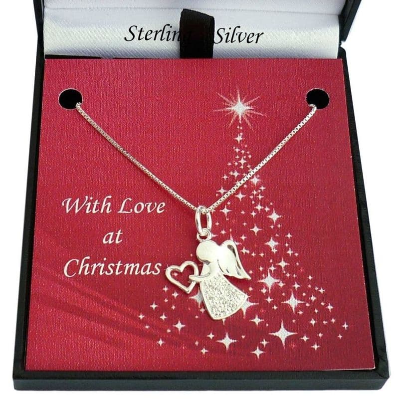 Sterling Silver Angel Necklace in Christmas Box| Jewels 4 Girls