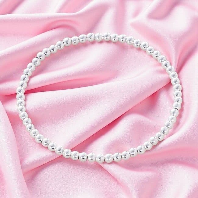 Sterling Silver Beads Stacking Bracelet | Jewels 4 Girls