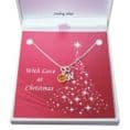 Sterling Silver Birthstone and Letter Necklace for Christmas | Jewels 4 Girls