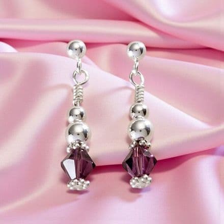 Sterling Silver Birthstone Earrings