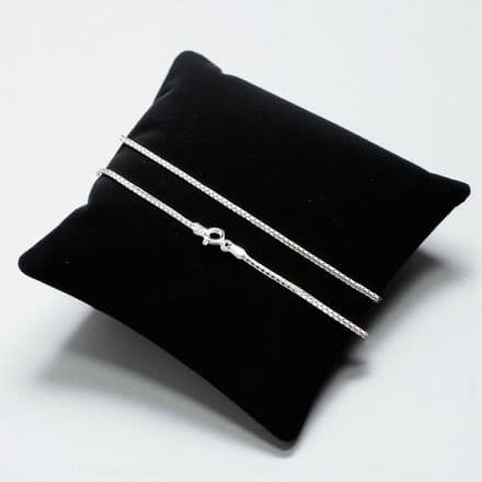 Sterling silver box chain in various lengths