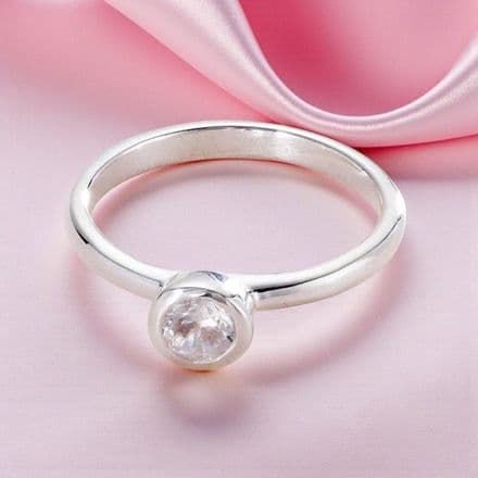 Sterling Silver Crystal Ring
