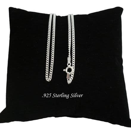 Sterling Silver Luxury Curb Chain, Necklace in Various Lengths