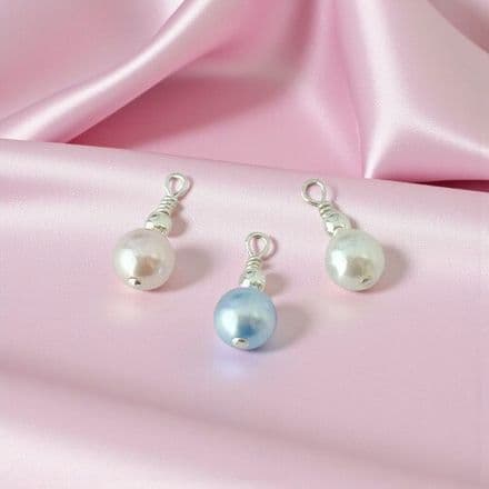 Sterling Silver Pearl Dangle Charms